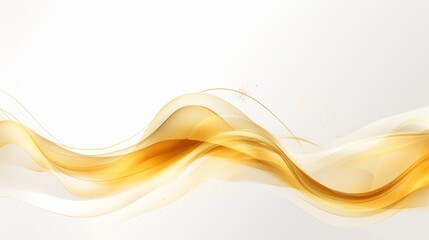Gold wave on white background