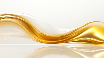 Gold wave on white background