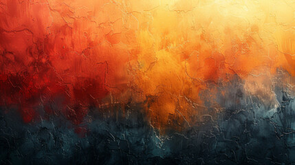 Abstract Painting of Orange and Yellow Colors