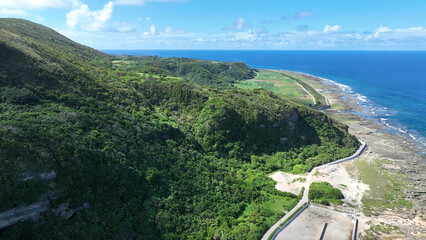 Fototapeta na wymiar 久米島の比屋定バンタからの眺め