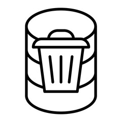 Delete Data Line Icon