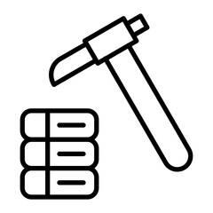 Data Mining Line Icon
