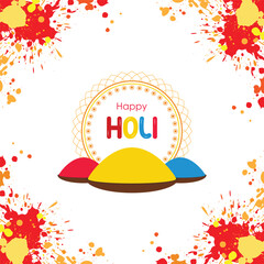 background with Holi Festival of colors creative design 
