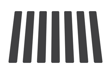 Crosswalk icon. Pedestrian crossing icon. Zebra crossing. Vector illustration