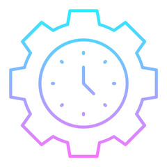 Gear Clock Icon