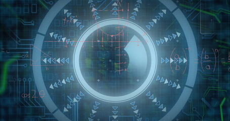 Image of data processing over scope scanning
