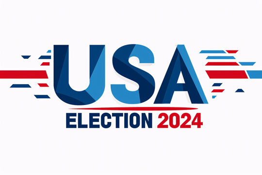 USA Election 2024 design in blue and red