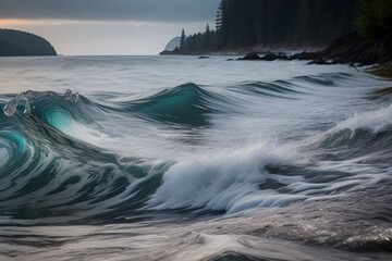 Fototapeta premium waves on the beach