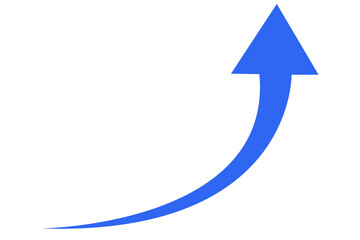 blue curved arrows on white transparent background