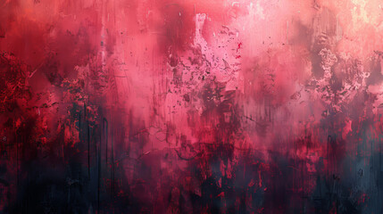 Abstract Painting in Red and Black