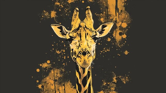 Vector illustration print with giraffe images and text, suitable for printing on t-shirt or sweatshirt, shirt design, shirt print, print giraffe, sketch giraffe, fashion shirt, safari shirt 