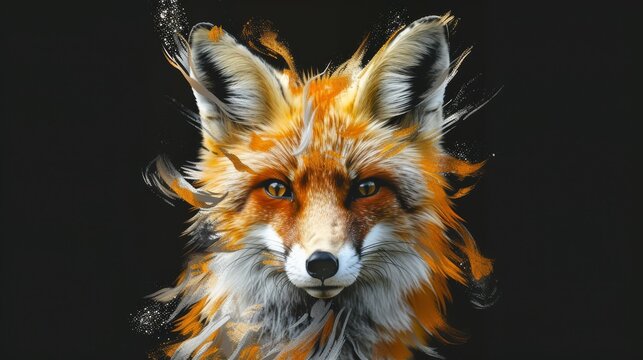 a head of a fox 