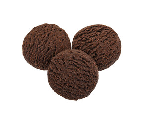 Chocolate cookies isolated on transparent background. PNG