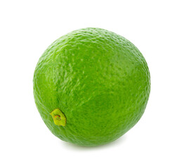 Whole lime fruit isolated on transparent background. PNG
