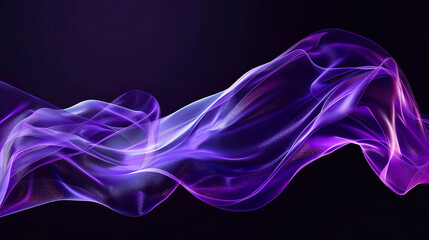 Purple dynamic shape on dark background. Abstract background. Generated AI