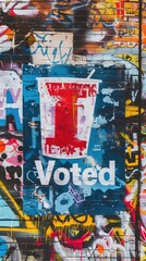 Graffiti Art: 'I Voted' Wall Mural