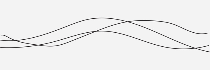 Thin line wavy abstract vector background.