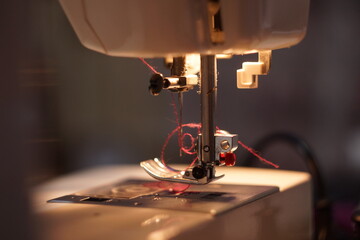 sewing machine in a machine