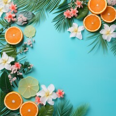 Vibrant Summer Welcome Arrangement With Citrus and Tropical Flowers