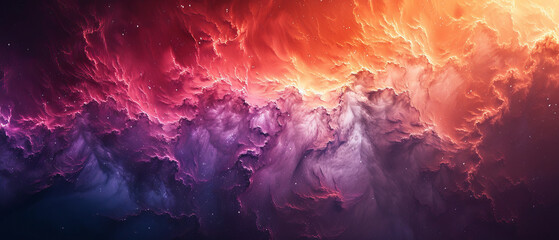 Colorful Wallpaper With Clouds and Stars - obrazy, fototapety, plakaty