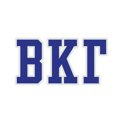 Beta Kappa Gamma greek letter, ΒΚΓ greek letters, ΒΚΓ