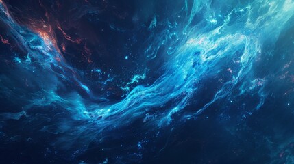 Abstract fractal illustration for creative design looks like galaxies in deep space - obrazy, fototapety, plakaty