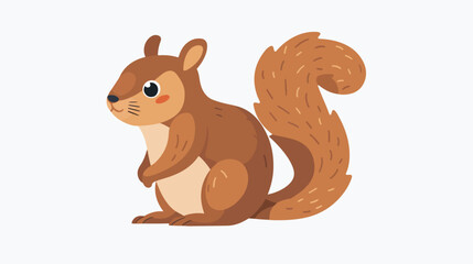 Cute squirrel cartoon icon vector illustration graph