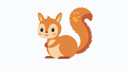 Cute squirrel cartoon icon vector illustration graph