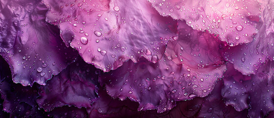 Close Up of a Purple Flower With Water Droplets