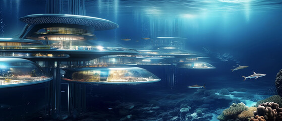 underwater city - 744798778