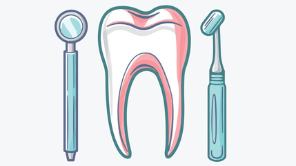 Dental tools symbol vector illustration graphic desi