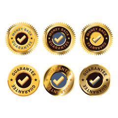 Money Back Customer satisfaction guaranteed gold badge Vector Design Element Web & Print.	

