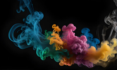 Obraz premium splash smoke isolated on black