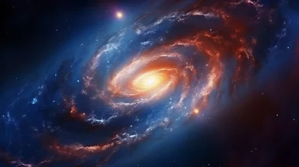 Poster Awesome spiral galaxy many light years far from the Earth. © Shabnam