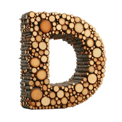 Obraz premium Isolated 3D Letter on a Clear PNG Canvas Generative AI