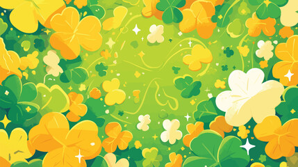 Lucky Beer 4 Leaf Clover Banner Background Vector Art for Design