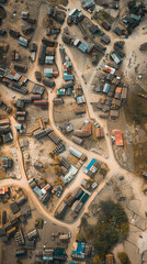 Aerial View of Rural Development. Rural Background