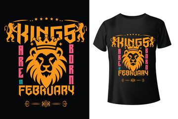 King are born in birthday t-shirt design