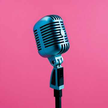 The content of a logo must include CYPM and a microphone pattern. The elements must be related to pop music. The color tone is expected to be blue and pink. AI generate.