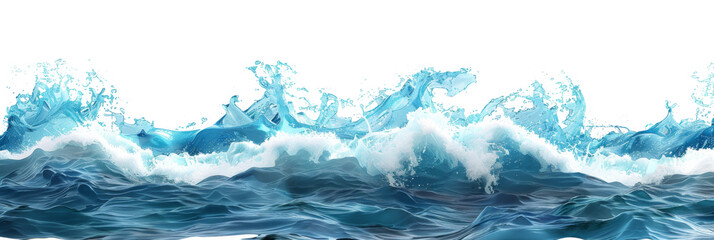 water wave underwater blue ocean. wide panorama background.