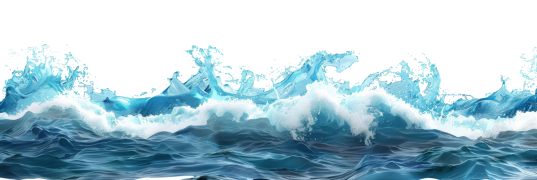 water wave underwater blue ocean. wide panorama background.