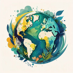 Planet earth globe art
