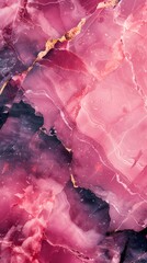 Luxury Marble Texture in hot pink Colors. Panoramic Template for a Smartphone Cover or Wallpaper
