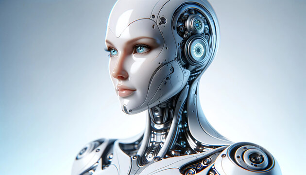 portrait of a women robot