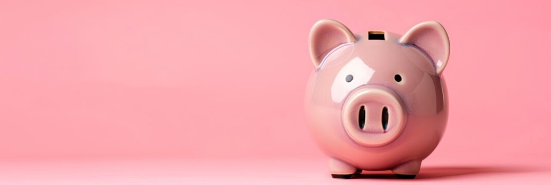 PIggy bank. Saving money concept - keeping a rainy day fund to have cash on hand.