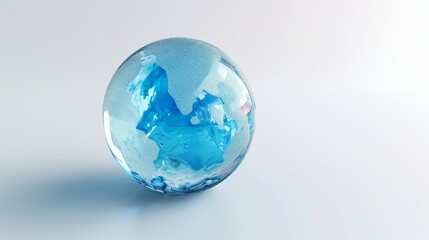 Glass globe on white background