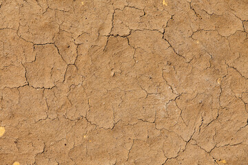 Old clay wall as abstract grunge background with space for text or image