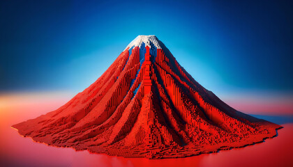 red volcano
