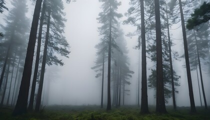 Dramatic and mysterious forest