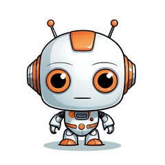 Naklejka premium Cute little robot